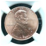 2017 PENNY 1C GEM BU NGC