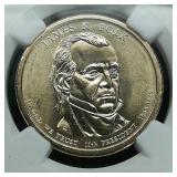 2009 P Polk $1 BU NGC First Day of Issue