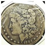 1884 O Morgan Silver Dollar $1