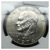 1974 D Eisenhower $1 MS65 NGC BIG SKY HOARD