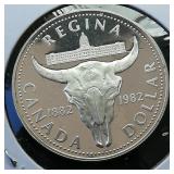 1982 Canada $1 Silver Coin Regina .81 oz.