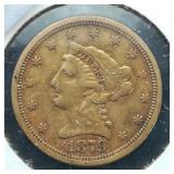 1879 S Liberty Head $2 1/2 Gold Coin VF CoinSnap