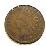 1909 Indian Head Penny 1c