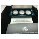 US Veterans Commemorative Silver Dollars Set