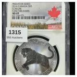 2016 CANADA $5 MS69 NGC COUGAR EARLY RELEASES