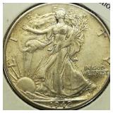 1942 D Walking Liberty 50c XF