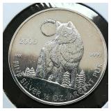 2006 Canada $1 SILVER COIN WOLF .5 t OZ