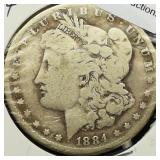 1884 Morgan Silver Dollar $1