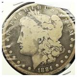 1884 Morgan Silver Dollar $1