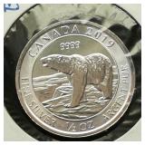2019 CANADA $2 SILVER COIN POLAR BEAR
