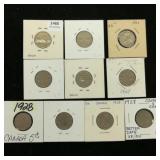 (10) 1920s Canadian Nickels