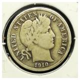 1910 Barber Dime 10c