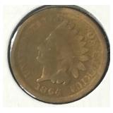 1864 Indian Head Penny 1c G CoinSnap