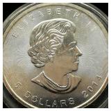 2014 CANADA $5 SILVER COIN MAPLE LEAF