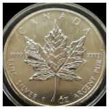 2011 CANADA $5 SILVER COIN MAPLE LEAF