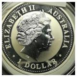 2001 Australia 1 Dollar 1 Troy Oz 999 Silver