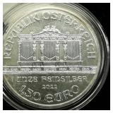 2022 Fein Silber 1.50 Euro 1 Unze