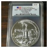 2011 Gettysburg NP 5 oz Silver PCGS MS69DMPL