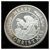 One Troy Ounce .999 Silver Merry Christmas