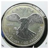 2014 Canada $5 Silver Eagle 1 t oz.