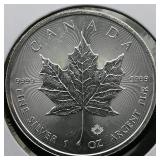 2018 Canada $5 Silver Maple Leaf 1 t oz.