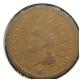 1875 Indian Head Penny 1c