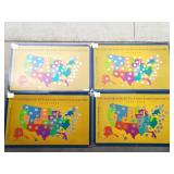 (4) Complete State Quarters Map Books