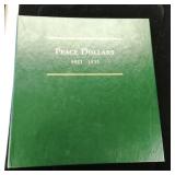 Green Peace Dollar 1921-1935 Collectors Binder