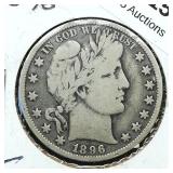 1896 Barber Half Dollar 50c VG CoinSnap