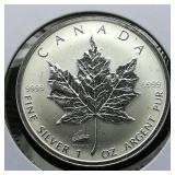 1998 Canada $5 Silver Coin Maple Leaf 1 t oz.