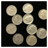 (10) 1950-64 Dime 10c ($1)