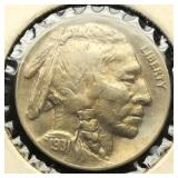 1931 S Buffalo Nickel 5c AU CoinSnap