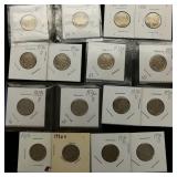 (16) 1920-30s Buffalo Nickels 5c (80c) w No Date