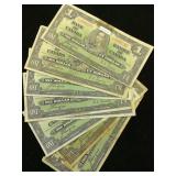 (8) 1937 Bank of Canada $1 Bills Coyne-Towers