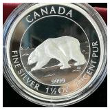 2013 $8 FINE SILVER COIN POLAR BEAR