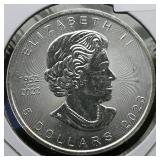 2023 Canada $5 Silver Maple Leaf 1 t oz.