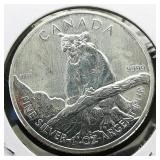 2012 Canada $5 Silver Cougar 1.11 oz.