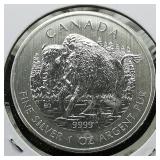 2013 Canada $5 Silver Bison 1 t oz.