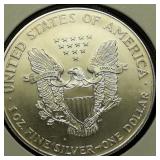 1995 Walking Liberty Dollar 1 Troy Oz