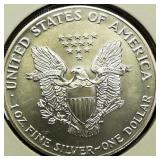 1990 Walking Liberty Dollar 1 Troy Oz