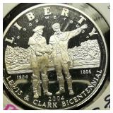 2004 Silver Dollar Proof Lewis & Clark