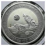 2016 Canada $2 Silver Coin Wolf .75 t oz.