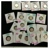 (24) 1960-66 Canadian Dimes - 80% Silver 10C