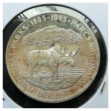 1985 Canada $1 Silver Coin Moose .81 oz.