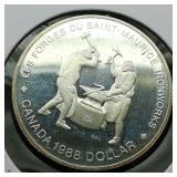 1988 Canada $1 Silver Coin Iron Works .83 oz.