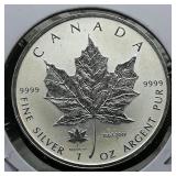 2017 Canada $5 Silver DCAM  Maple Leaf 1 t oz.