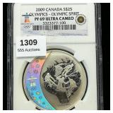 2009 CANADA $25 PF69 NGC OLYMPICS SPIRIT