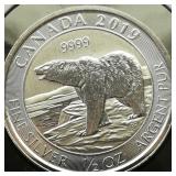 2015 CANADA $2 SILVER COIN POLAR BEAR