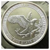 2015 CANADA $2 SILVER COIN BALD EAGLE
