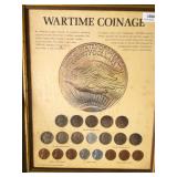 Framed Wartime Coinage The Kennedy Mint 1974
